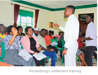 A YAREN training session in Kiryandongo Refugee Settlement