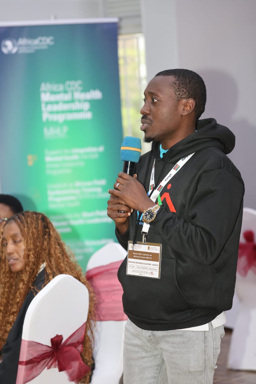 Muganuzi Mushongole Adonis representing YAREN Organisation